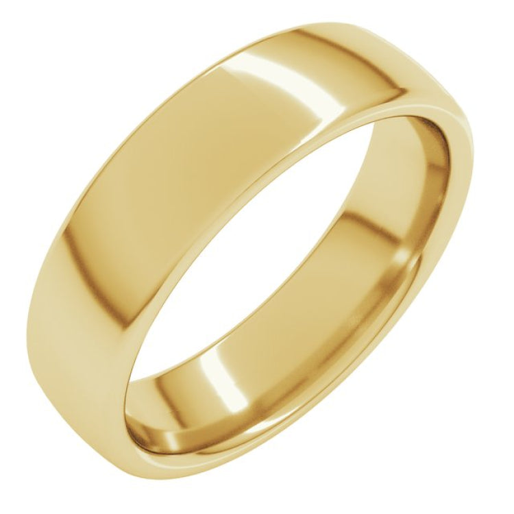 14K Yellow Gold 5.5 mm Comfort-Fit European-Style Band Size 11