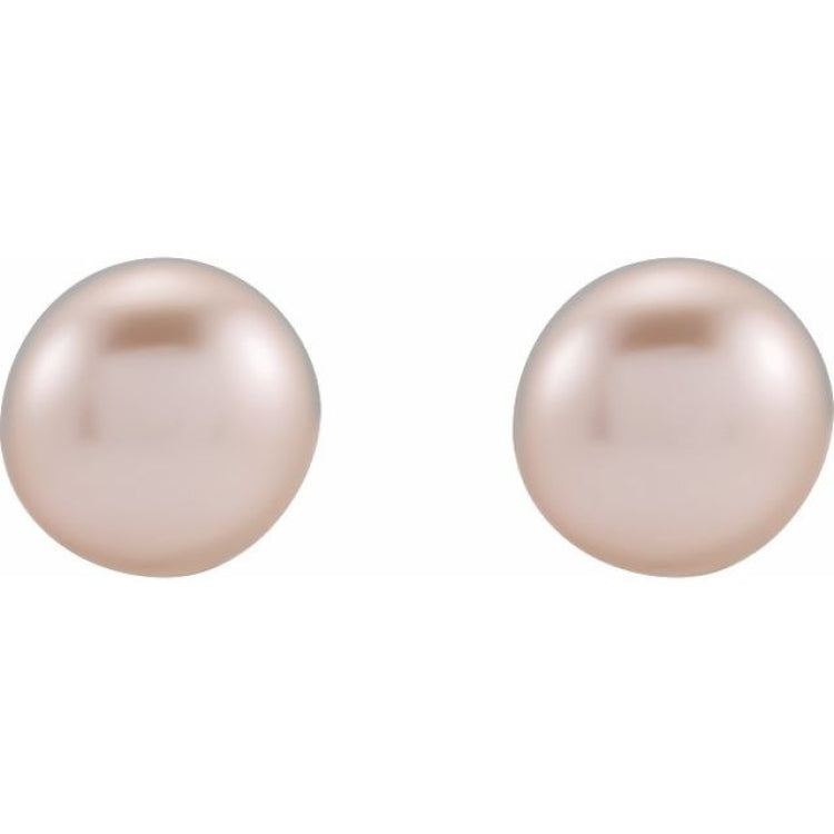 Sterling Silver Cultured Pink Freshwater Pearl Earrings
