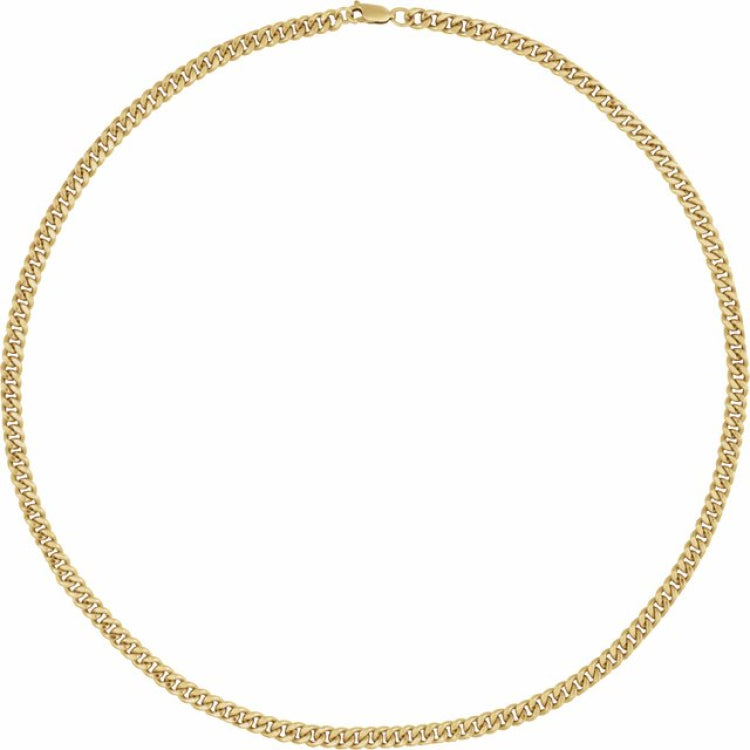 14K Yellow Gold-Filled 4.8 mm Curb 24" Chain