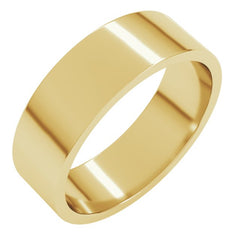14K Yellow Gold 6 mm Flat Band Size 6