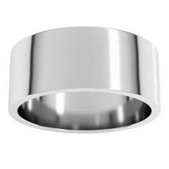 14K White Gold 8 mm Flat Band Size 7