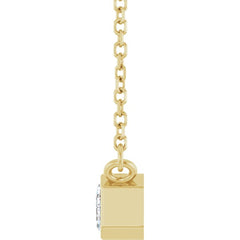 14K Yellow Gold 1/2 CT Lab-Grown Diamond 18" Necklace