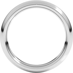14K White Gold 3.5 mm Comfort-Fit Half Round Band Size 10