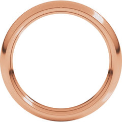 14K Rose Gold 3.5 mm Comfort-Fit Half Round Band Size 10