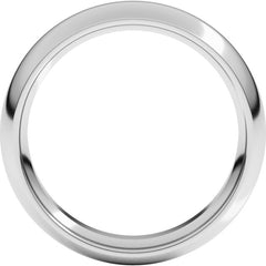 14K White Gold 5.5 mm Comfort-Fit Half Round Band Size 10