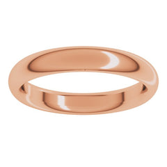 14K Rose Gold 3.5 mm Comfort-Fit Half Round Band Size 11