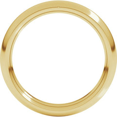 10K Yellow Gold 3.5 mm Comfort-Fit Half Round Band Size 4
