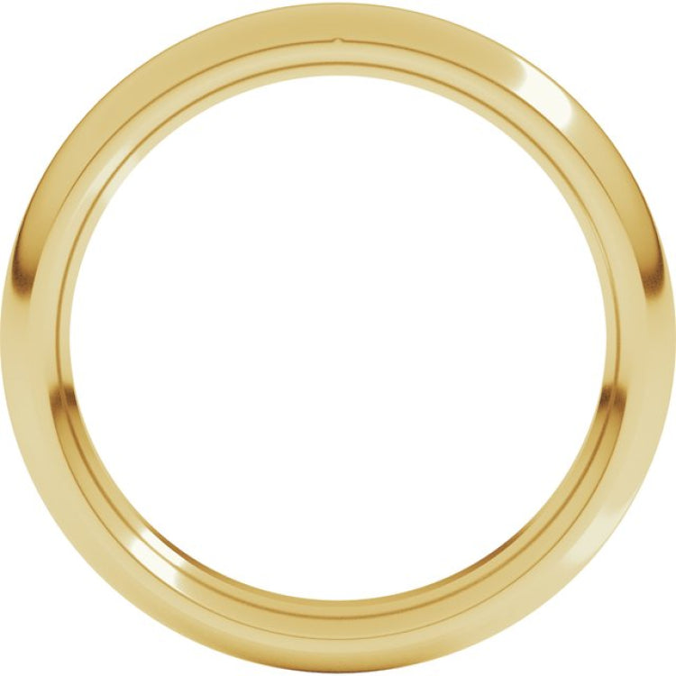 14K Yellow Gold 3.5 mm Comfort-Fit Half Round Band Size 6.5