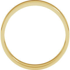 14K Yellow Gold 4.5 mm Flat Band Size 10