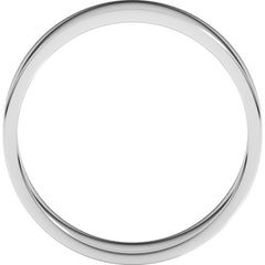 14K White Gold 5.5 mm Flat Band Size 7.5