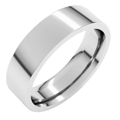 Sterling Silver 5.5 mm Comfort-Fit Flat Band Size 10.5
