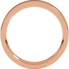 14K Rose Gold 3.5 mm Comfort-Fit Flat Band Size 4