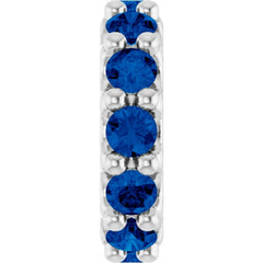 14K White Gold Natural Blue Sapphire Spacer Charm/Pendant