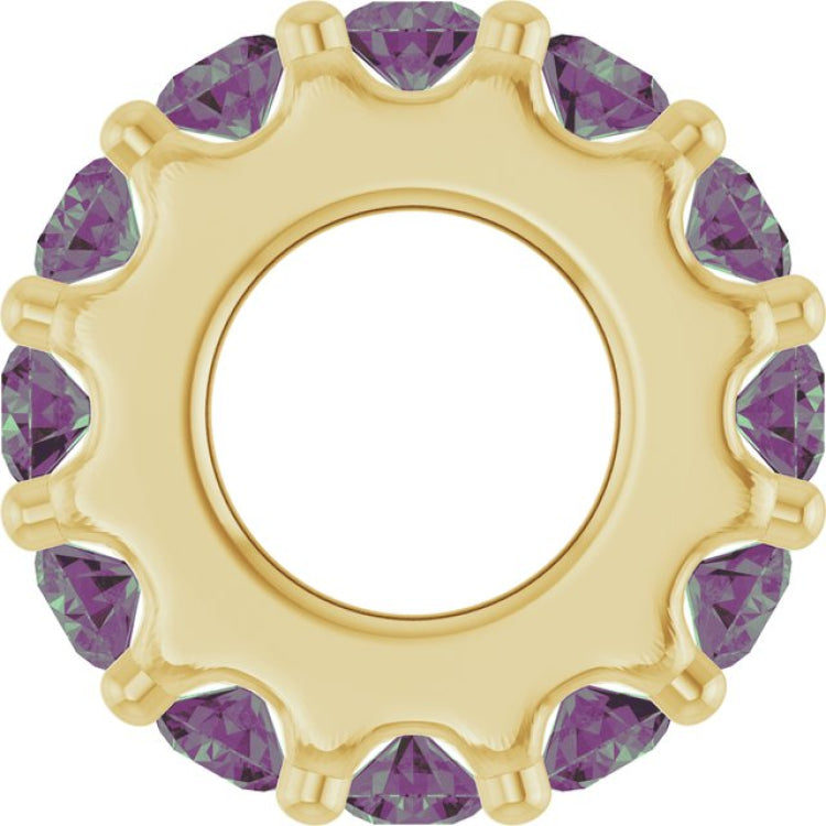 14K Yellow Gold Natural Alexandrite Spacer Charm/Pendant