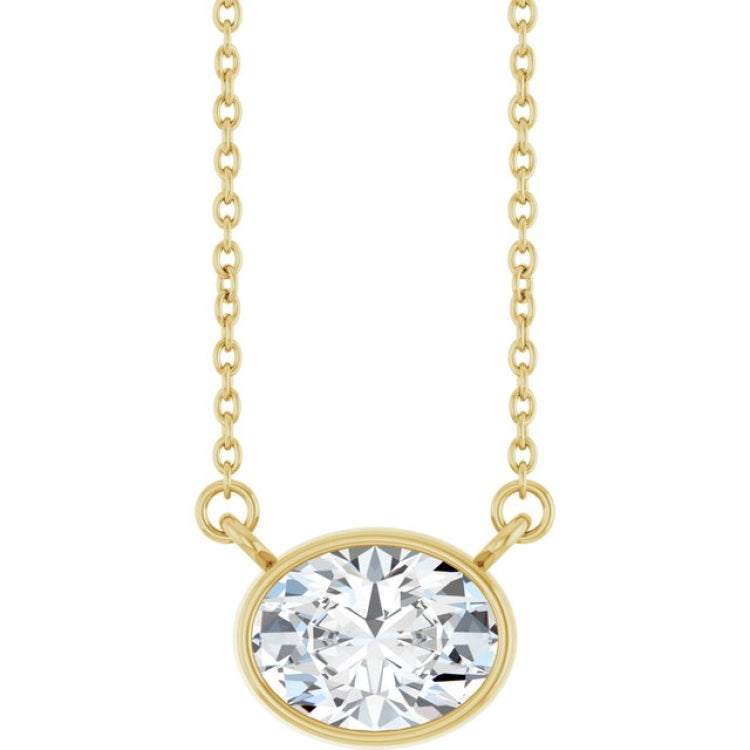 14K Yellow Gold 1 CT Lab-Grown Diamond 18" Necklace