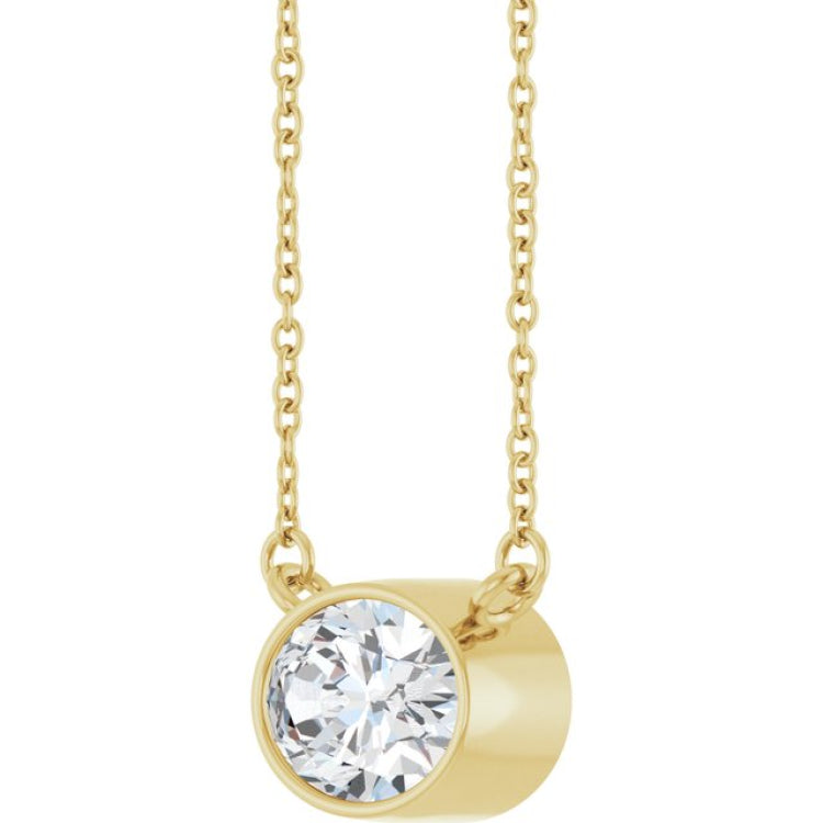 14K Yellow Gold 1 CT Lab-Grown Diamond 18" Necklace