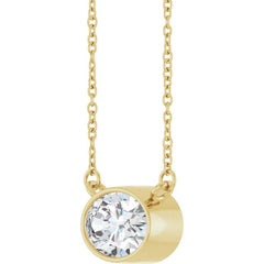 14K Yellow Gold 1 CT Lab-Grown Diamond 18" Necklace