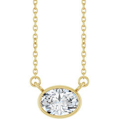 14K Yellow Gold 7/8 CT Lab-Grown Diamond 18" Necklace