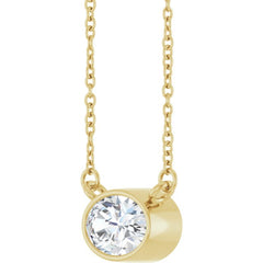 14K Yellow Gold 7/8 CT Lab-Grown Diamond 18" Necklace