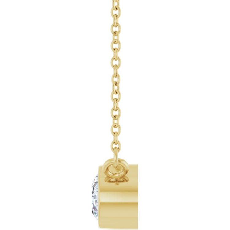 14K Yellow Gold 7/8 CT Lab-Grown Diamond 18" Necklace