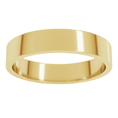 10K Yellow Gold 4 mm Flat Band Size 8