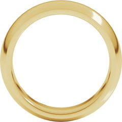 10K Yellow Gold 7 mm Comfort-Fit Half Round Band Size 10