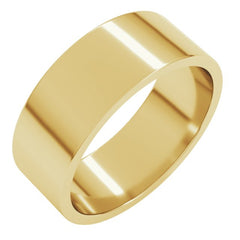 10K Yellow Gold 7 mm Flat Band Size 8.5