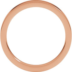 14K Rose Gold 3 mm Comfort-Fit Flat Band Size 4