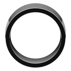 14K White Gold 12 mm Comfort-Fit Flat Band Size 7.5