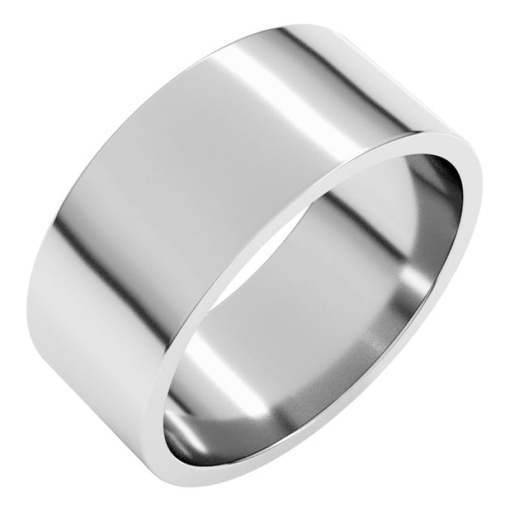 Palladium 8 mm Flat Band Size 8