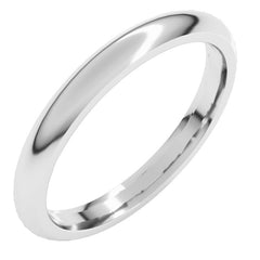 14K White Gold 2.5 mm Comfort-Fit Half Round Band Size 7.5