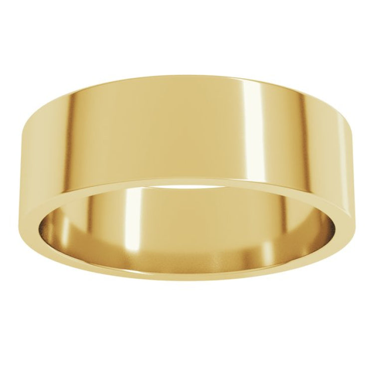 14K Yellow Gold 6 mm Flat Band Size 11