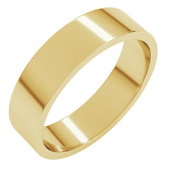 10K Yellow Gold 5 mm Flat Band Size 7