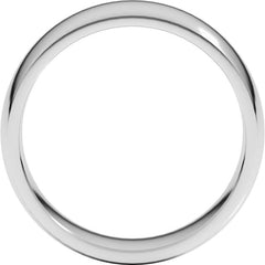 14K White Gold 7 mm Lightweight Comfort-Fit Half Round Band Size 8
