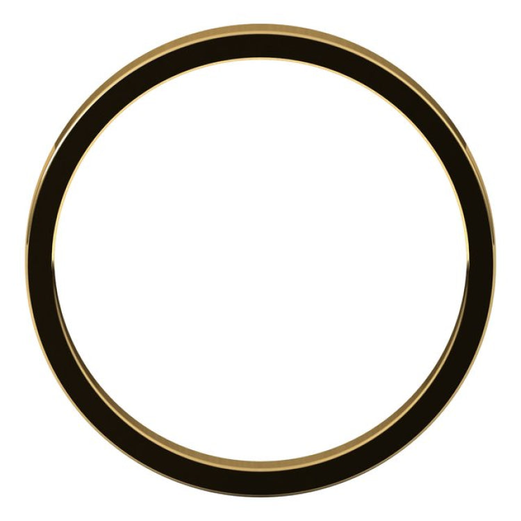 14K Yellow Gold 2.5 mm Flat Band Size 4.5