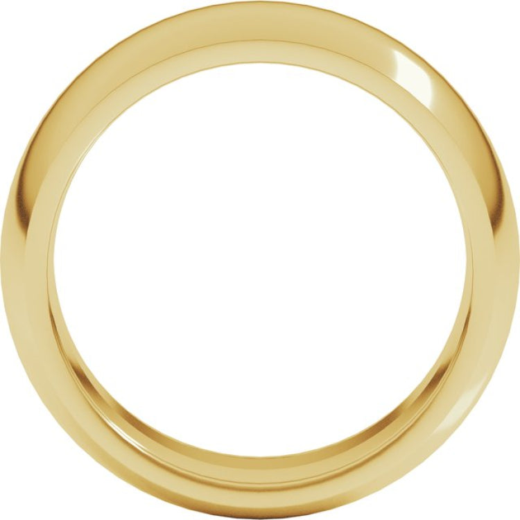 14K Yellow Gold 8 mm Comfort-Fit Half Round Band Size 11.5