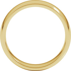 14K Yellow Gold 6 mm Lightweight Comfort-Fit Half Round Band Size 11.5