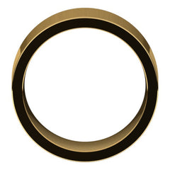 14K Yellow Gold 10 mm Comfort-Fit Flat Band Size 11.5
