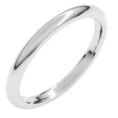 Sterling Silver 2 mm Comfort-Fit Half Round Band Size 7