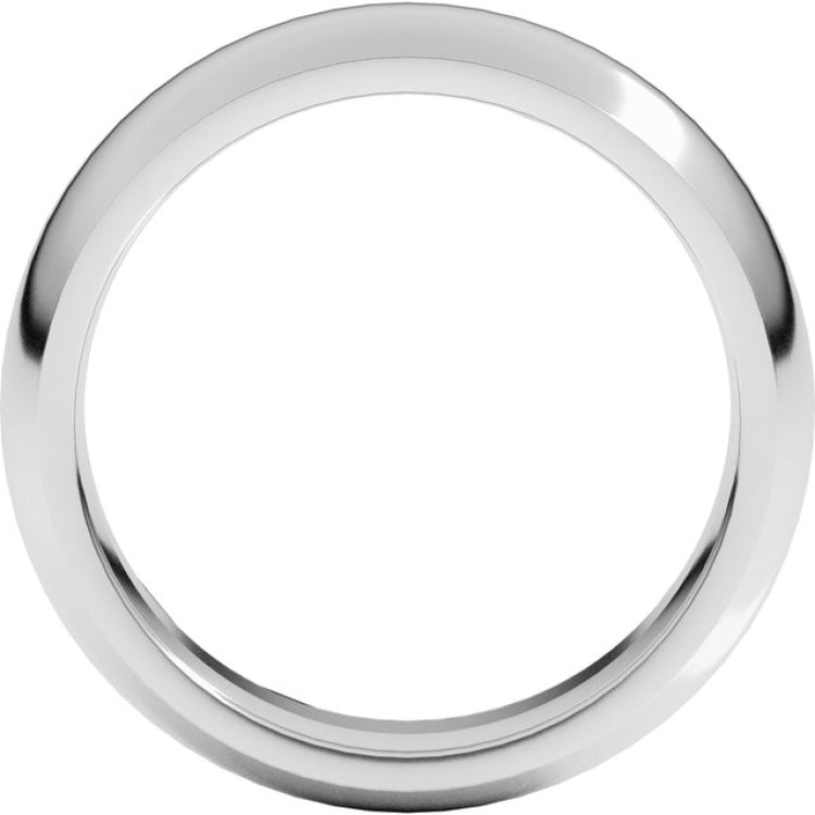 Sterling Silver 6 mm Comfort-Fit Half Round Band Size 14