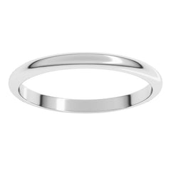 Sterling Silver 2 mm Half Round Band Size 5.5