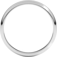 Sterling Silver 3 mm Half Round Band Size 7