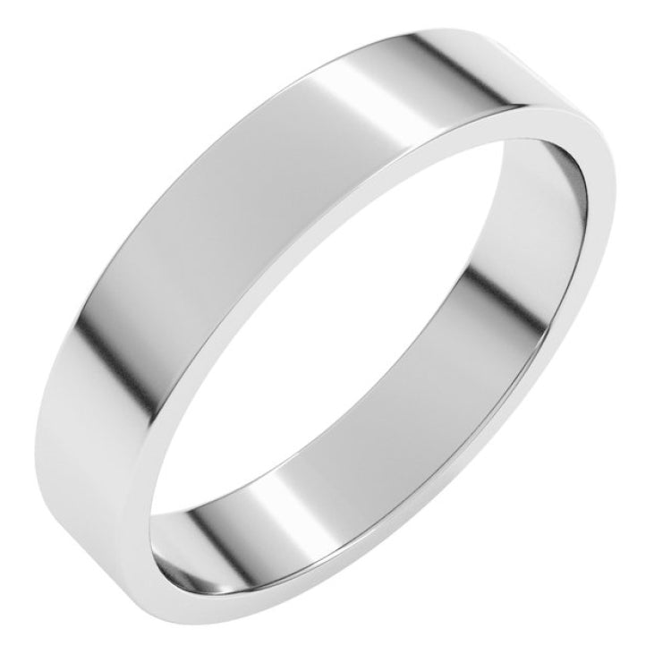 Sterling Silver 4 mm Flat Band Size 9