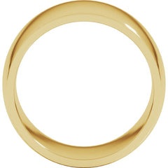14K Yellow Gold 12 mm Lightweight Comfort-Fit Half Round Band Size 11