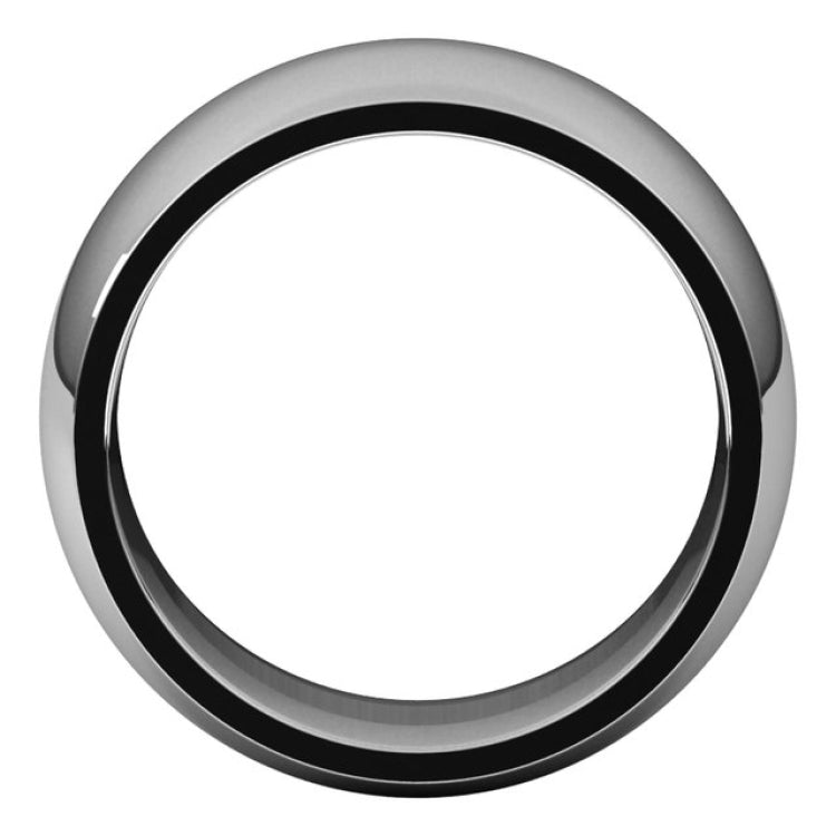 Sterling Silver 10 mm Comfort-Fit Half Round Band Size 10