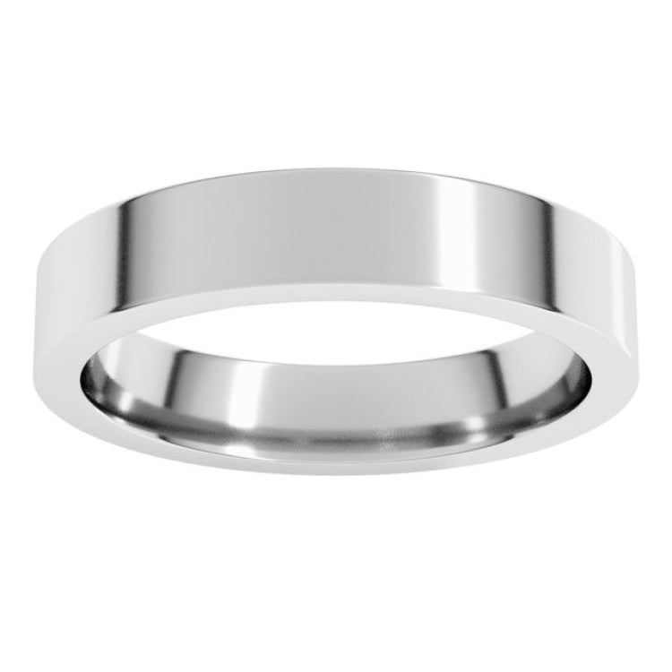 Sterling Silver 4 mm Comfort-Fit Flat Band Size 4
