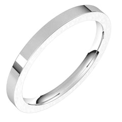 Sterling Silver 2 mm Comfort-Fit Flat Band Size 7
