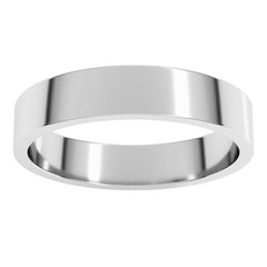 14K White Gold 4 mm Flat Band Size 1