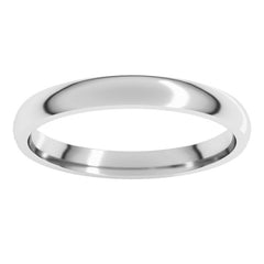 Platinum 2.5 mm Lightweight Comfort-Fit Half Round Band Size 5.5