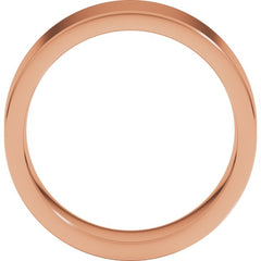 14K Rose Gold 7 mm Comfort-Fit Flat Band Size 9.5
